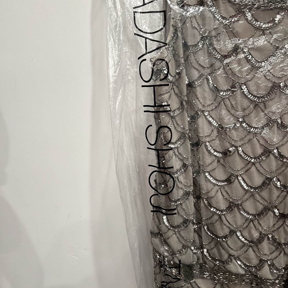 Adrianna Papell Roaring 20's Flapper Dress with Beading Slip